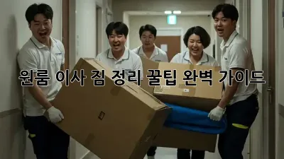 원룸 이사, 짐 정리 꿀팁 완벽 가이드!